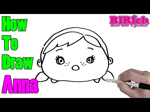 How To Draw Easy Anna アナのツムの簡単な描き方 ディズニーツムツムdisney Tsum Tsumの絵やイラストの簡単な描き方 Youtube
