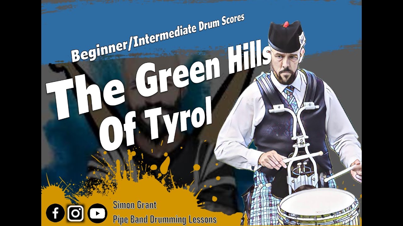 🥁The Green Hills of Tyrol with Chanter - Scottish Snare Drumming🥁