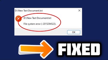 How to Fix  File System error (-2015294522) (FIXED)