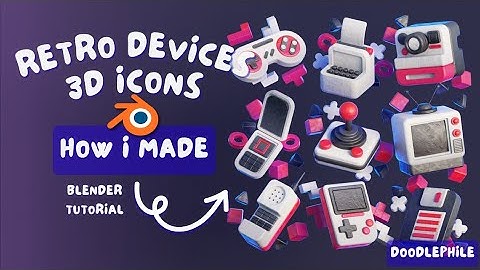 Retro Devices 3D Icons - Blender Tutorial