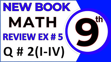 9th Class Math Chapter 5 | New Book | Review Exercise 5 Question 2 Solution (Science and Arts)