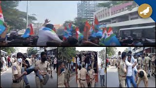 Mild tension at Board of Intermediate, Nampally as students stage protest