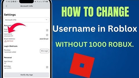How to Change Roblox Username without paying 1000 Robux Mobile,change roblox username