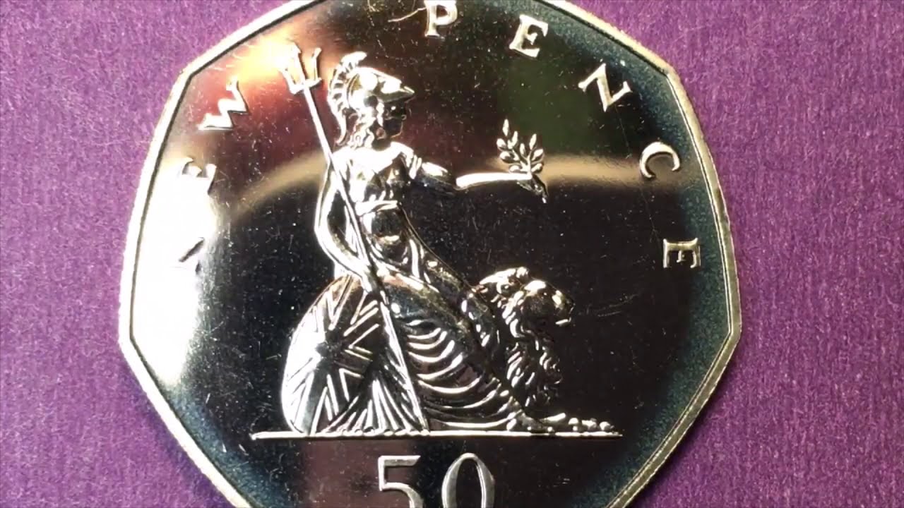 1971 United Kingdom 50 New Pence Coin - £175 Thousand Great Britain 50NP UK QEII Coins Royal Minted