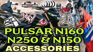 PULSAR N160 ACCESSORIES 🔥😍 // N150 MODIFICATION ACCESSORIES // N250 MODIFIED... //BIKE LIGHTS ..