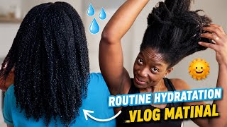 MA ROUTINE HYDRATATION CHEVEUX EXTRA SECS + Mini VLOG MATINAL 🌞