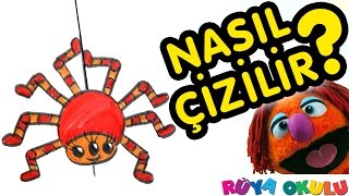 Nasıl Çizilir? - Örümcek - Çocuklar İçin Resim Çizme - RÜYA OKULU