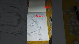 COLOSSAL TITAN beforevsafter gambar Berthold jadi nyata!#shorts#attackontitan#beforeandafter #anime