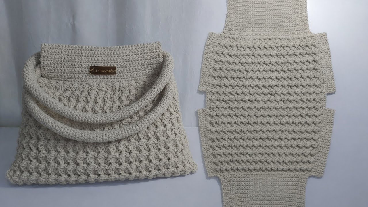 Bolsa de Crochê  Interiça feita em barbante fácil de fazer Bolsa Aurora passo a passo #crochet 