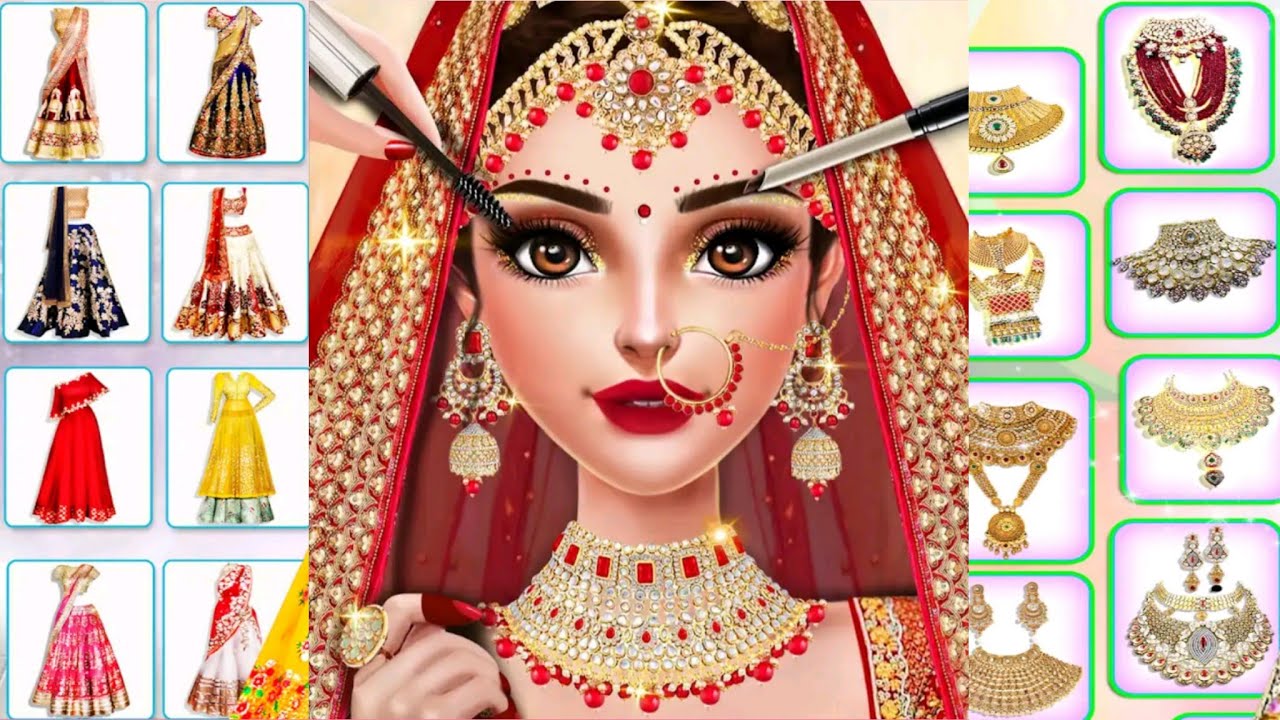 miss Indian world cup makeup video doll game makeup video girl makeup