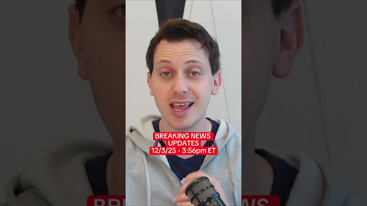 BREAKING NEWS UPDATES - 12/3/25 - 3:56PM ET