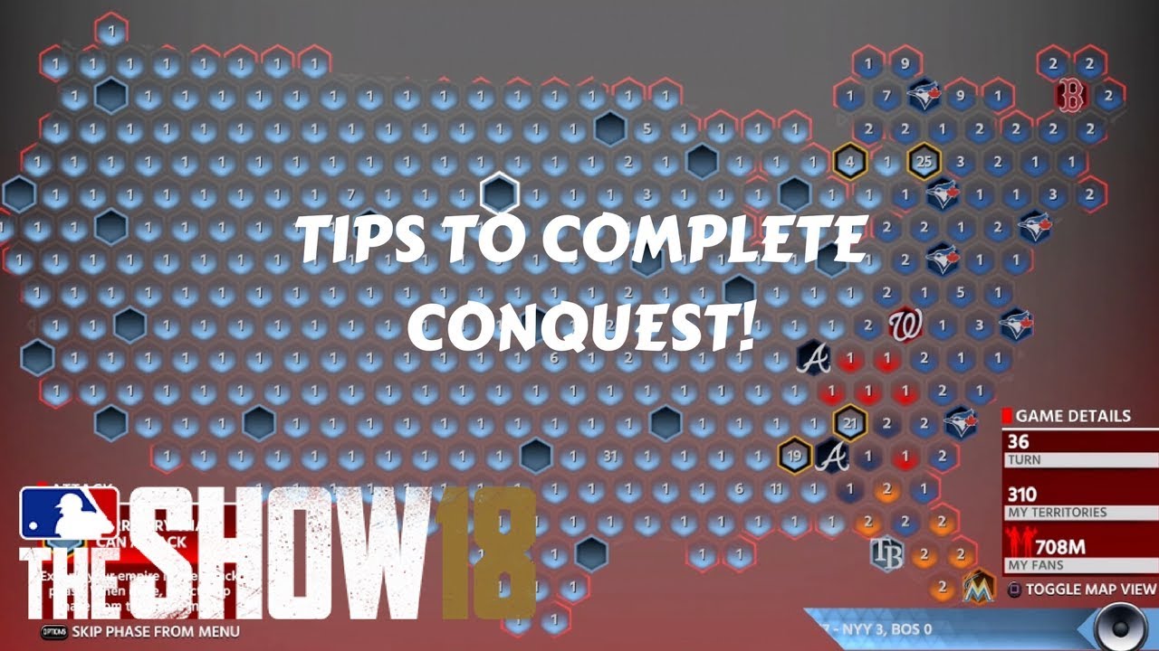 HOW TO COMPLETE CONQUEST IN MLB THE SHOW 18!