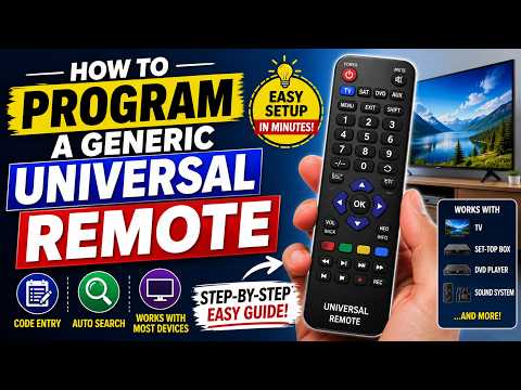 How to Program a Generic Universal Remote in 2 Minutes ( Step by step guide 2026 )