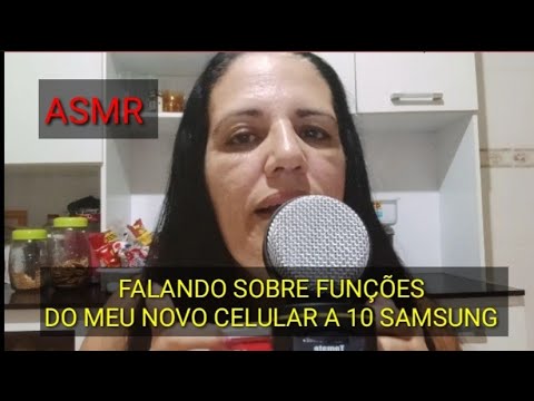 ASMR - Falando sobre meu novo celular as funções