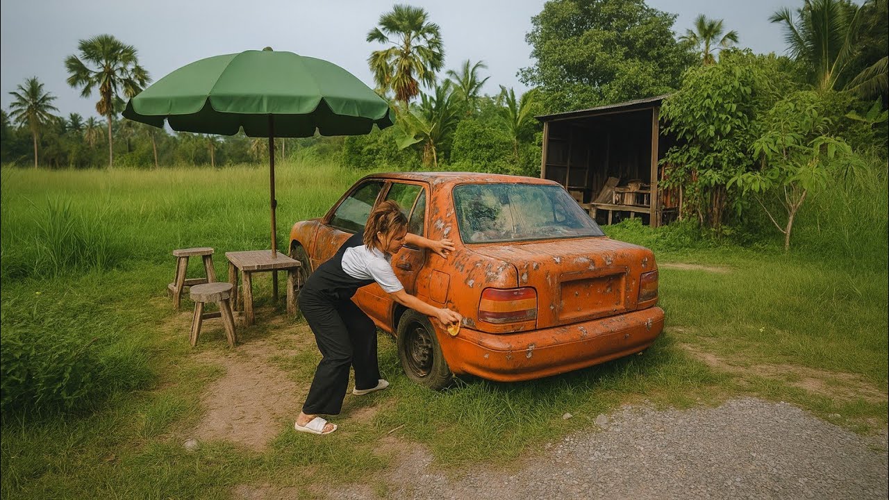 Girl Bought Her Neighbor’s Old Scrap Car — What She Restored It Into Will Shock You!