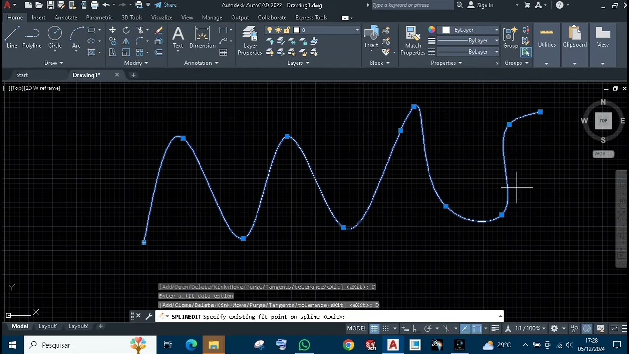 AutoCad -comando: Edit spline