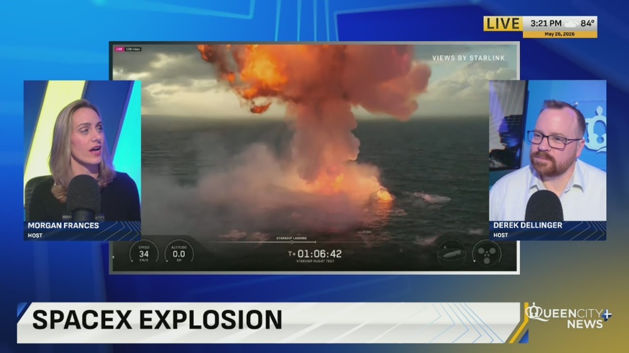 VIDEO: SpaceX rocket explodes after splashdown - YouTube