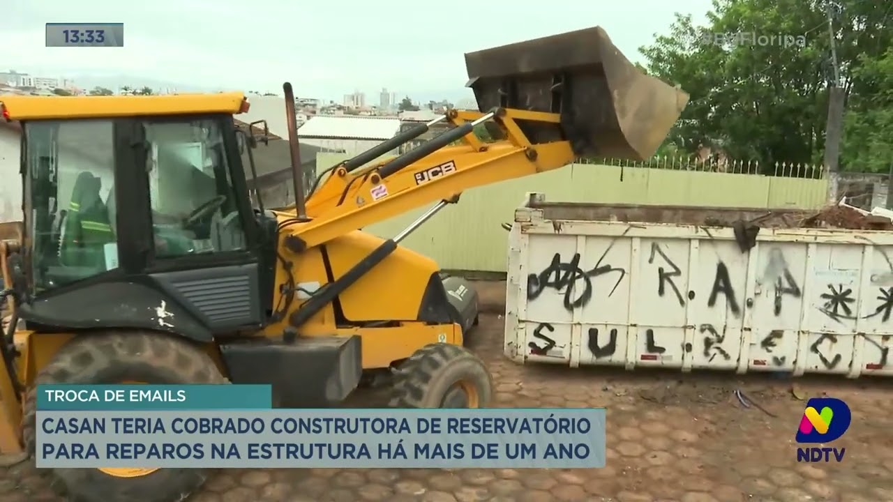 Construtora que fez reservatório da Casan atestou segurança, após teste em  2022