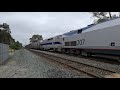 Amtrak california zephyr 6 passes eckley pier with amtk 164 phase iv hu trailing 2nd 5182024
