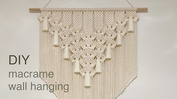 DIY | macrame leaves ribbons wall hanging | 마크라메 나뭇잎 리본 월 행잉