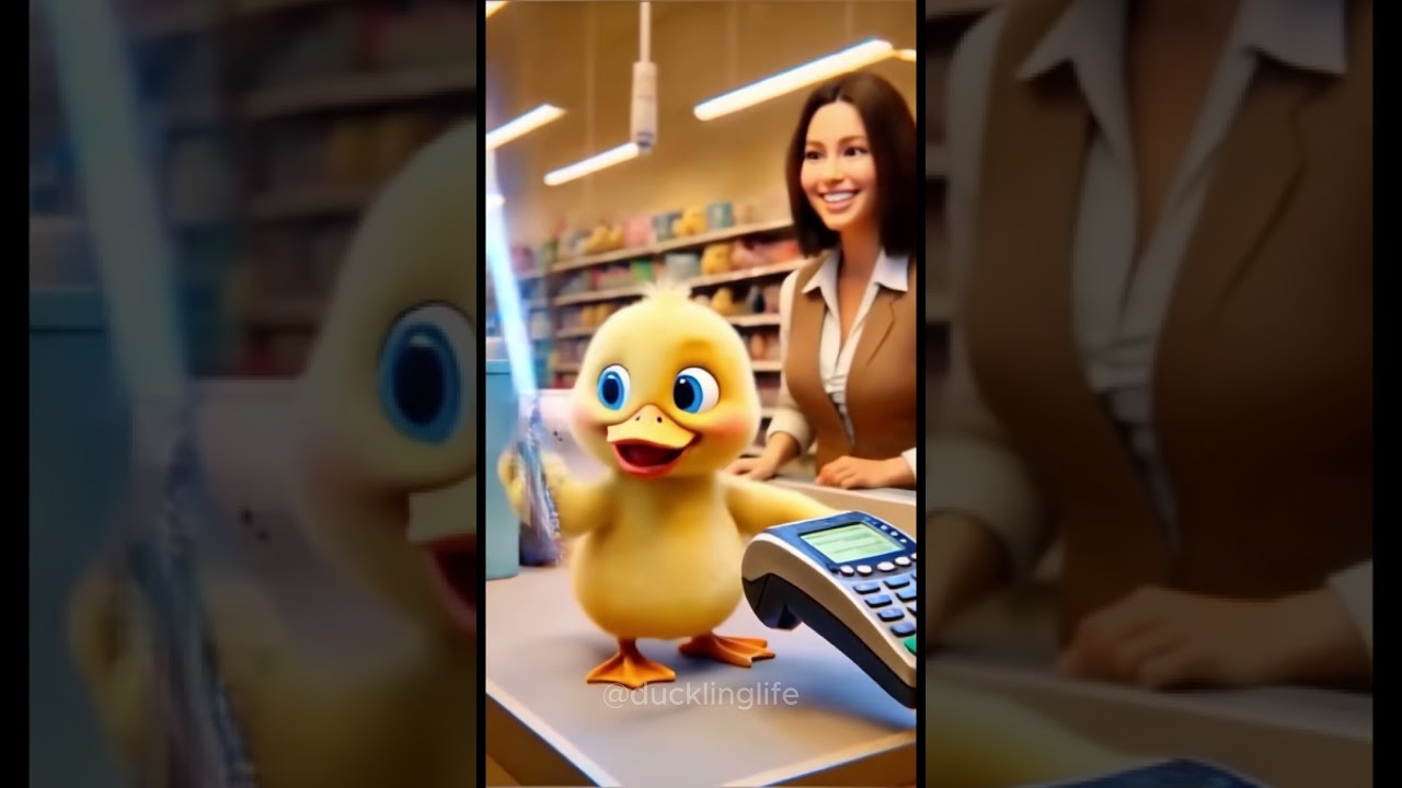 Duckling has got a new toys 