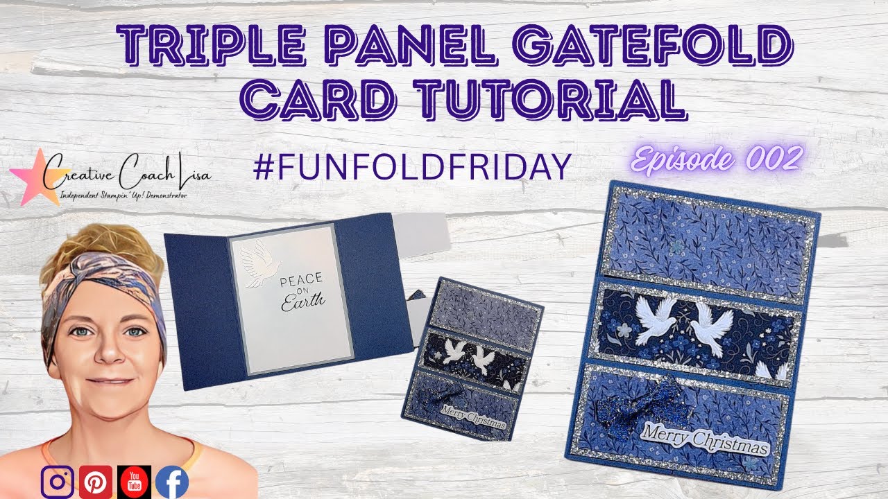 TRIPLE PANEL GATEFOLD | FUN FOLD FRIDAY EP2 CARD MAKING DEMONSTRATION ...