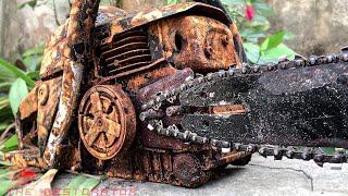 Restoration Old Gasoline ChainSaw OSHIMA | Restore 2 Stroke ChainSaw Rusty