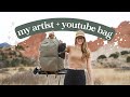 Whats in my travel art bag  as an artist and youtuber