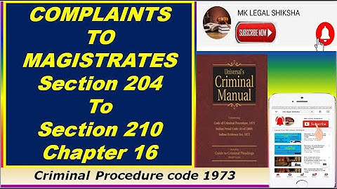 Section 204 to Section 210 Chapter 16 CRPC 1973