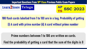 Important Questions from Probability Chapter 10th Class Maths AP TS
