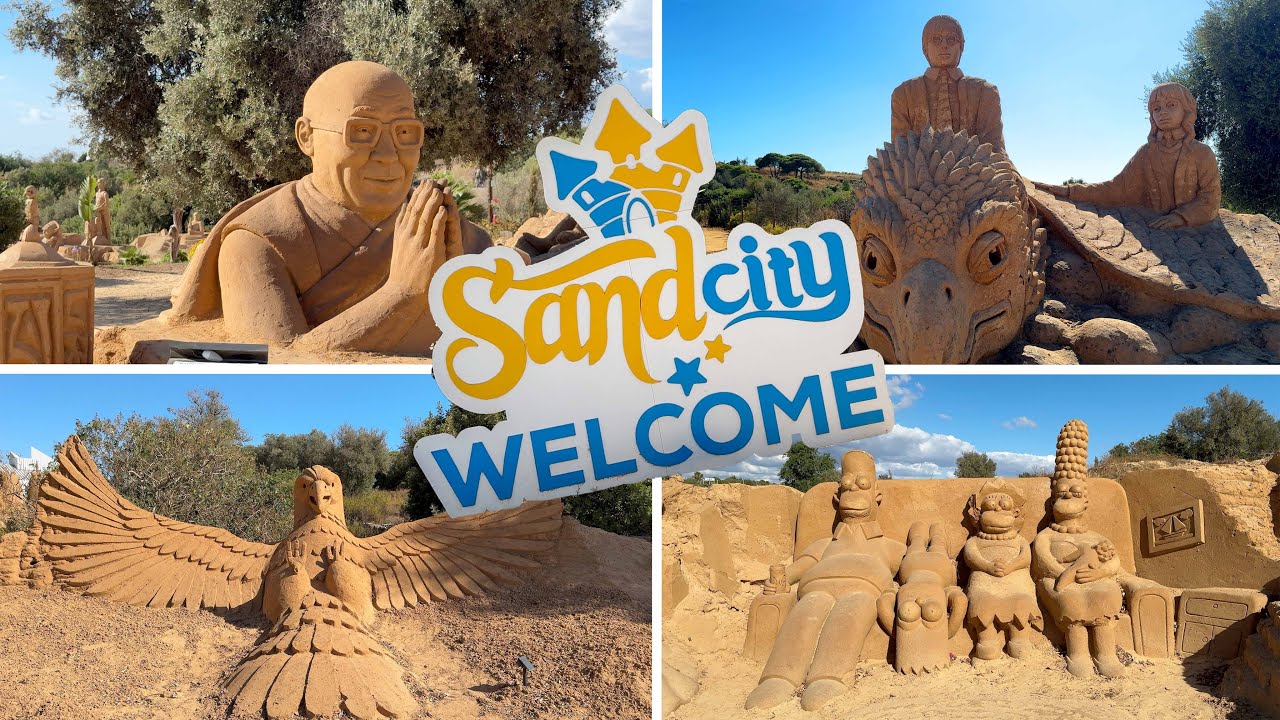 🇵🇹 Sand City - Algarve ( Lagos ) - Portugal | Incredible sand sculptures - 4k