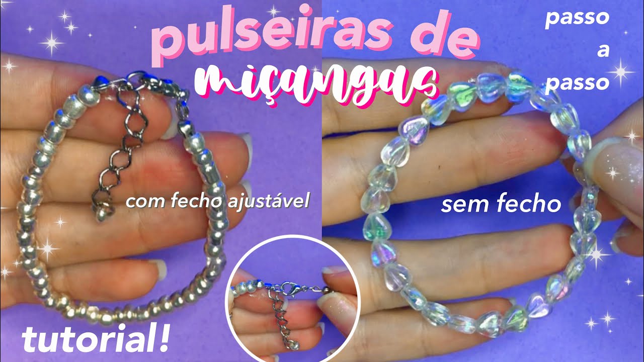 como fazer pulseiras de miçangas atualizado *2 métodos de fecho*✨💓