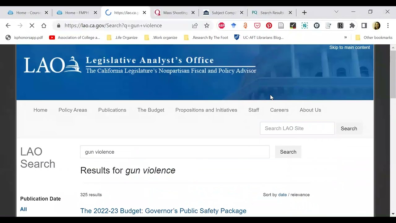 Search Demos for FMPH120: 06-Legislative Analyst's Office