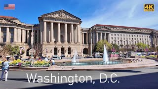 WASHINGTON D.C. USA - Walking Tour in Capital of United States of America 4K🇺🇸