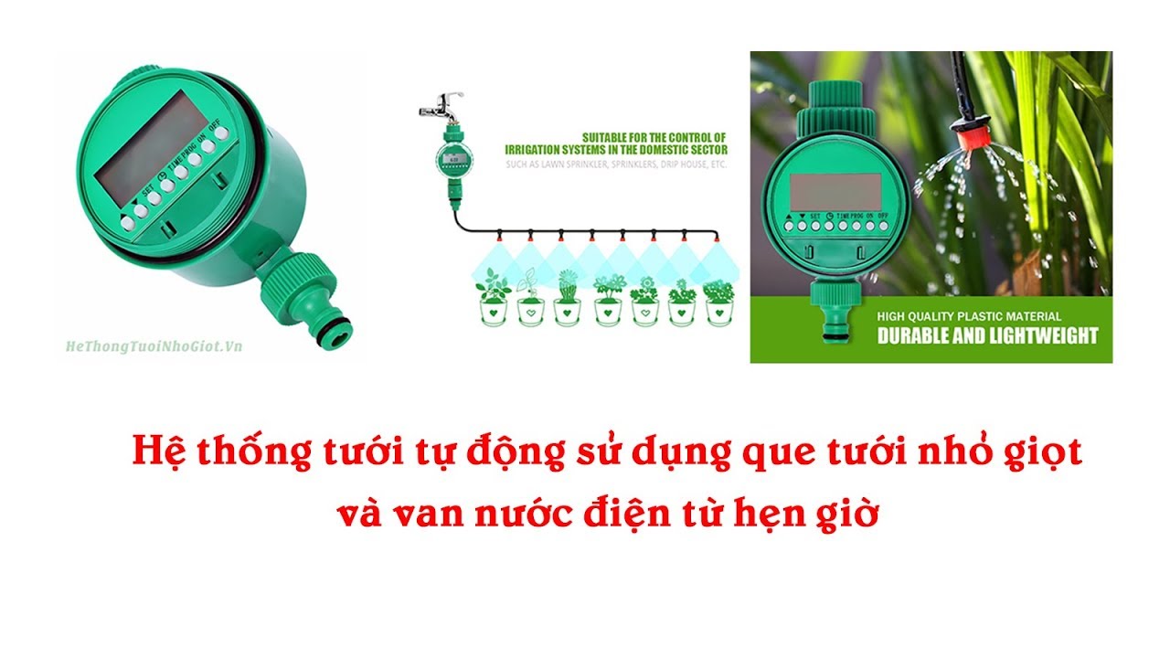 Hướng dẫn cài đặt van nước hẹn giờ tưới tự động - youtube