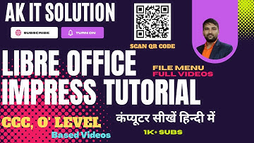 Libre Office Impress File Menu || Impress File Menu || File Menu in Libre Office Impress || impress
