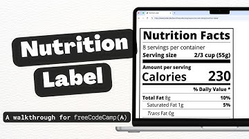 Learn Typography by Building a Nutrition Label - A Walkthrough for freeCodeCamp - No Commentary