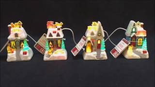 Hallmark Caroling Cottages Musical Syncrhonized Lighted Village Houses