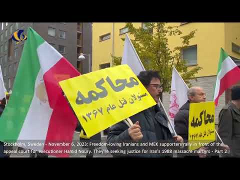 Stockholm - Nov 6, 2023: MEK supporters rally in front of the appeal court (Hamid Noury) - Part 2