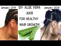 DIY: How I Make My Own Aloe Vera Juice For Massive Hair Growth & Hair Health! #aloeverajuice