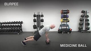 MED BALL BURPEE