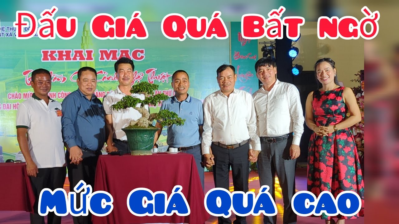 Mức giá quá bất ngờ cho 2 tác phẩm đấu giá thành công trong buổi khai mạc cây cảnh Xã Vĩnh Thanh