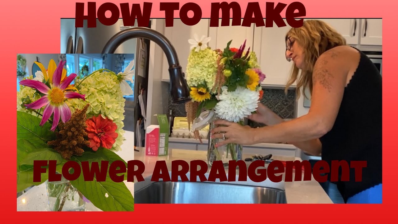 DIY MAKING CUT FLOWER BOUQUET YouTube