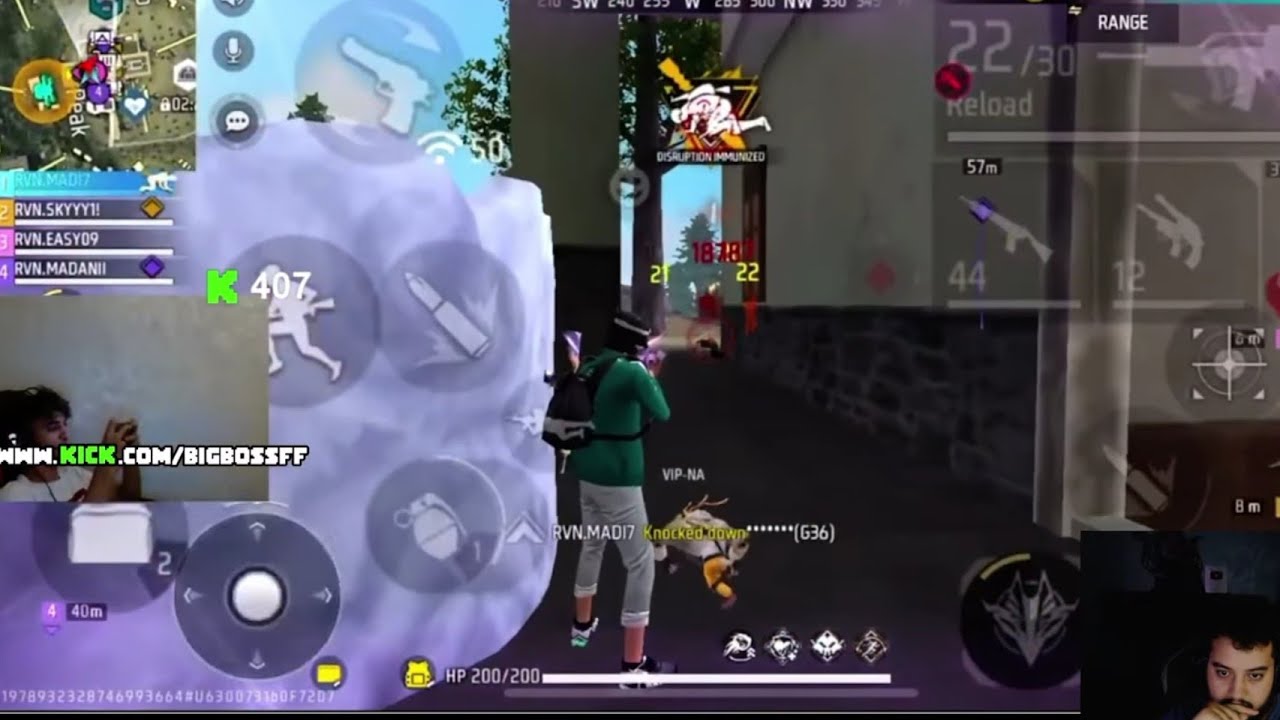 فري فاير: شاهد ردة فعل BIGBOSS على غضب MADI7 على سكواده RVN 😰 و روم في بطولة LVAMOS 🔥😵