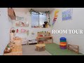 【ルームツアー】5,5畳の子ども部屋|参考にしたいおもちゃ収納|積み木棚DIY🌳|2歳2ヶ月👧|room tour