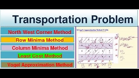 Transportation problem | Initial Basic Feasible Solution | 5 Methods of getting IBFS
