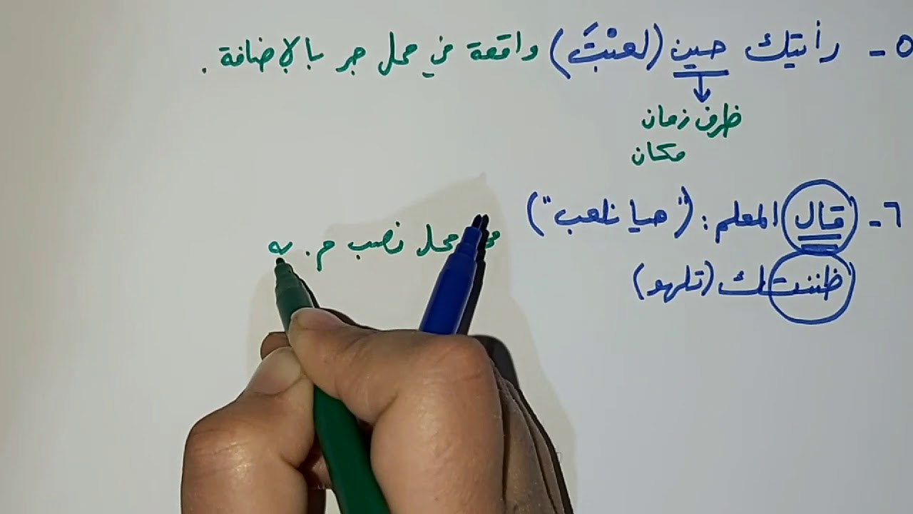 الجمل التي لها محل من الاعراب