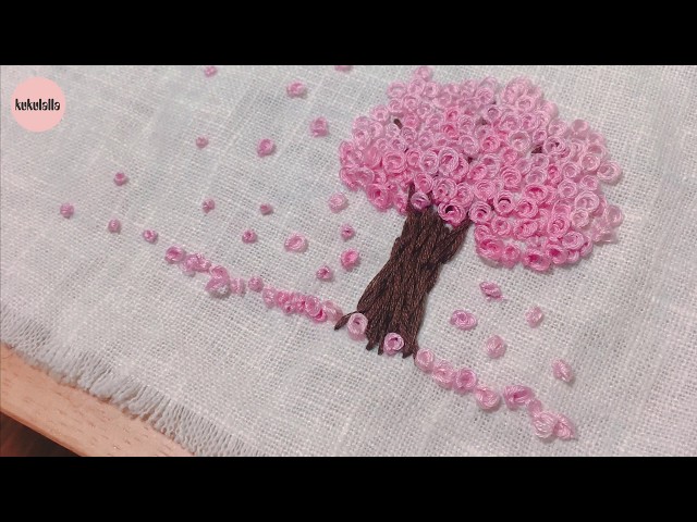 [프랑스자수] Cherry Blossom and spring. 벚꽃과 봄