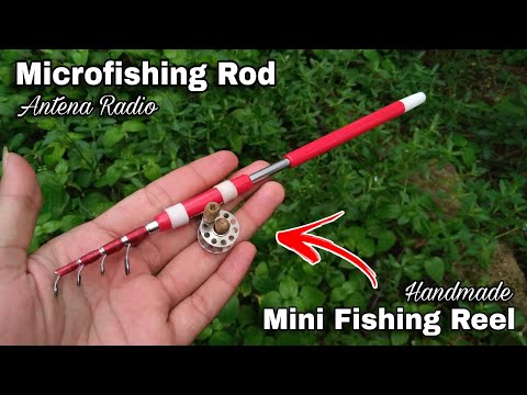 Membuat Joran Microfishing Antena Radio + Reel mini