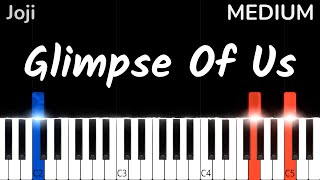 Joji - Glimpse Of Us I EASY Piano Tutorial & SHEET MUSIC